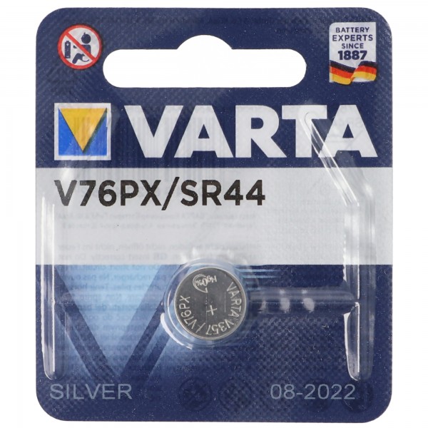 Varta V76PX Alkaline Batterie, 10L14, 357, SR44, GS13, 5,4 x 11,6 mm