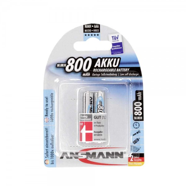 Ansmann maxE NiMH-Akku Micro 800mAh 2er Blister