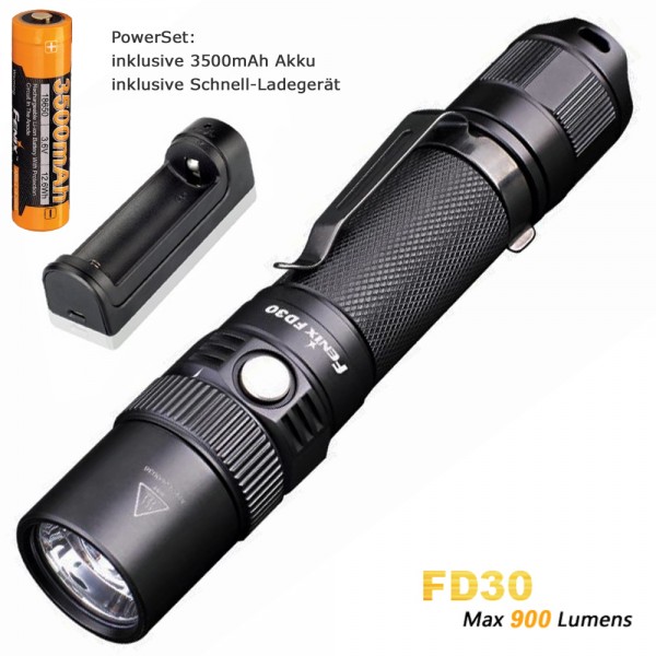 Fenix FD30 LED Taschenlampe mit Cree XP-L HI 360 Grad fokussierbar inkl. 3500mAh Akku