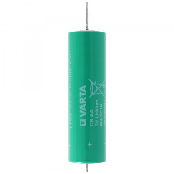Varta CR AA Lithium Batterie mit Axial Draht passend für Wärmezähler