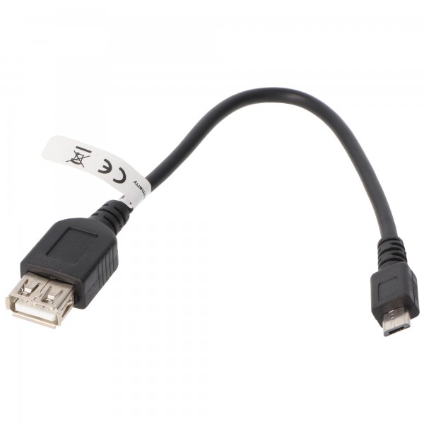 USB 2.0 Hi-Speed Adapterkabel A Buchse auf Micro B-Stecker, On the Go