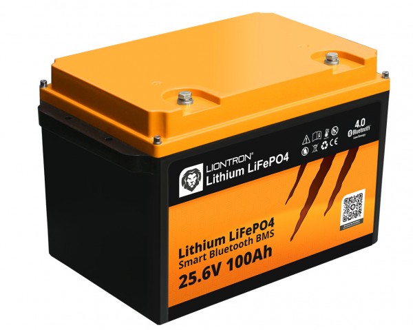 LIONTRON LiFePO4 Akku Smart BMS 25,6V, 100Ah - Vollwertiger Ersatz für 24 Volt Blei-Akkus