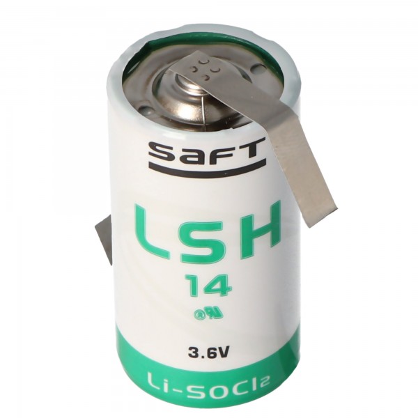 SAFT LSH14CNR Lithium Batterie 3.6V 5500mAh mit Lötfahnen in Z-Form