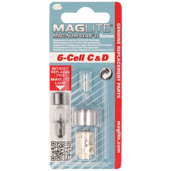 MAGLITE 6-Cell C & D Ersatzlampen MAG-LITE, LWSA601, LWSA601E, LMXA601