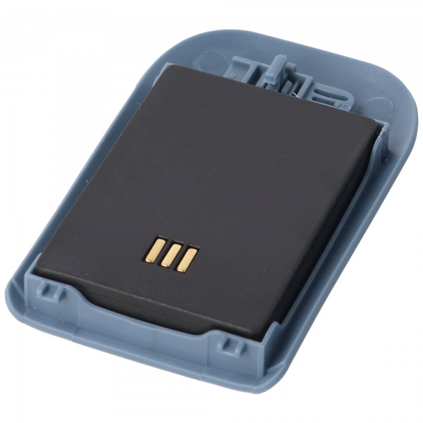 Akku passend für AVAYA 3720 DECT Battery 660190/R1A inklusive Gehäuserückdeckel in blau-grau