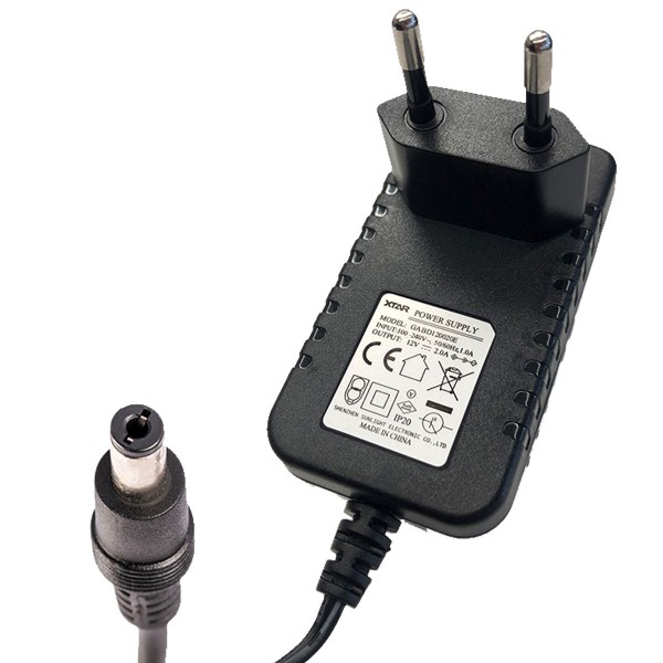 240 Volt Netzteil exakt passend für die Xtar Ladegeräte VP2 und VP4, kann auch als 5V USB-Ladekabel Ersatz genutzt werden