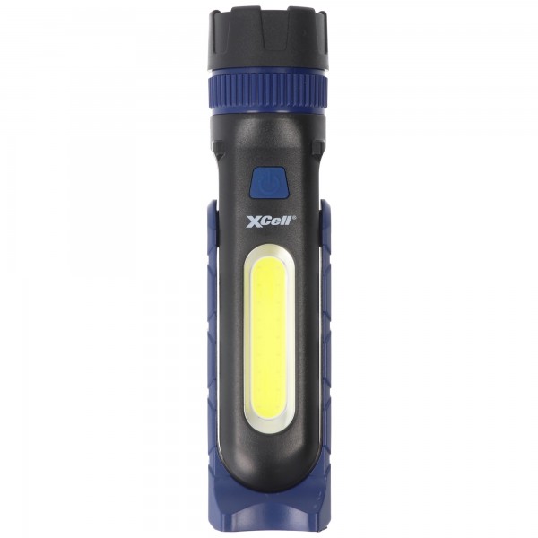 XCell Work Hochleistungs LED-Taschenlampe 2in1, Arbeitsleuchte, inkl. 3x Micro AAA Batterien