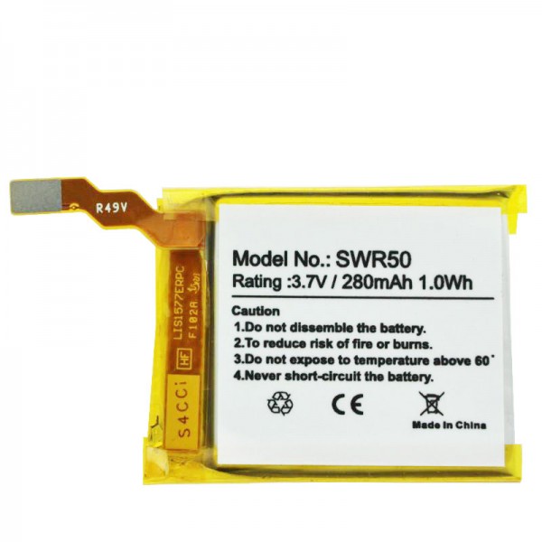 Akku passend für Sony SmartWatch 3, SWR50, Sony GB-S10, GB-S10-353235-0100 Lithium Polymer Akku 3,7 Volt 280mAh