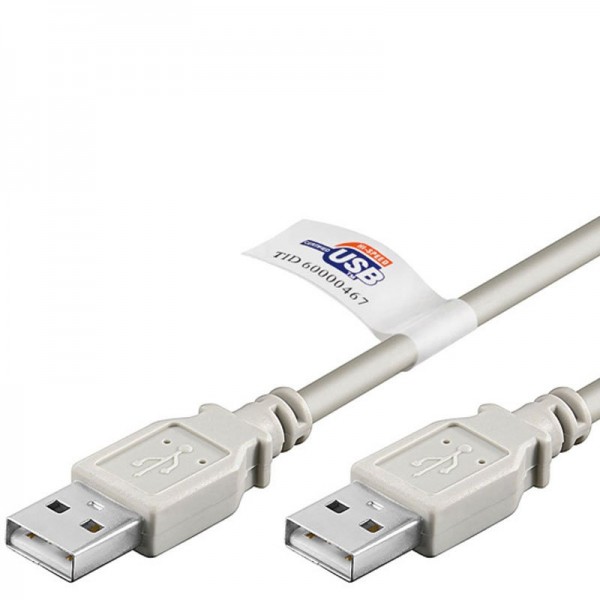 USB 2.0 Hi-Speed Kabel mit A Stecker auf A Stecker, Länge 3 Meter