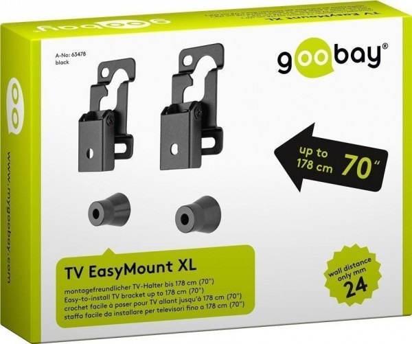 Wandhalterung EasyMount passend für TVs von 94 cm - 178 cm, 37" - 70",geeignet für Geräte bis 50 kg, nur 24mm Wandabstand