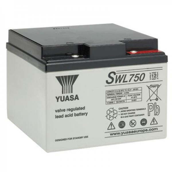 Yuasa SWL750 12V 25Ah Blei Akku Yuasa High Rate VRLA Battery Capacity at 20-hour Rate Ah: 25