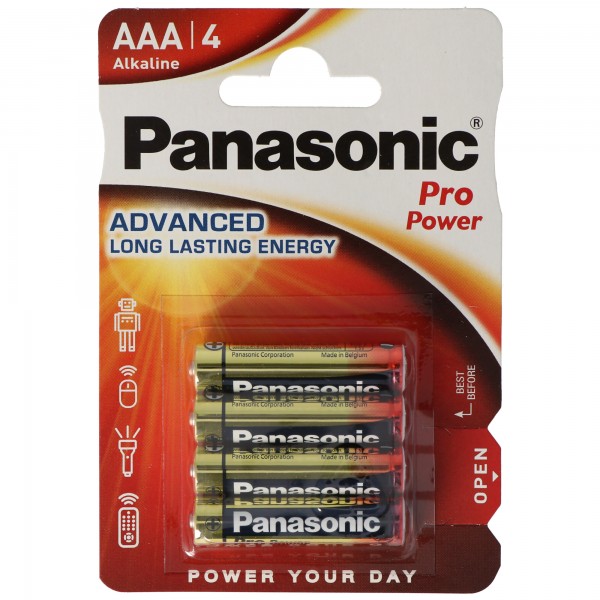 Panasonic Pro Power Alkaline Micro AAA, LR03 im 4er Blister